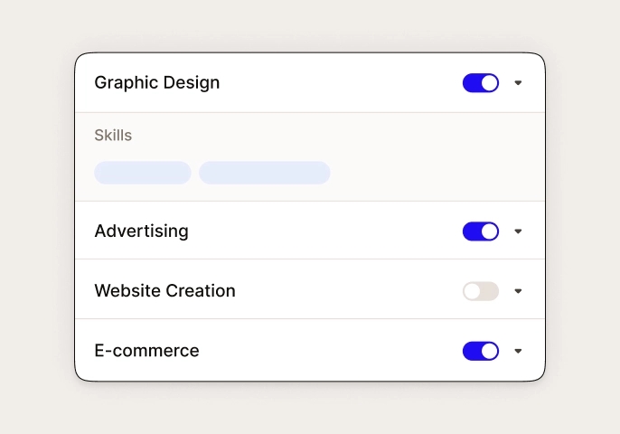 Illustration pour la sélection de vos services